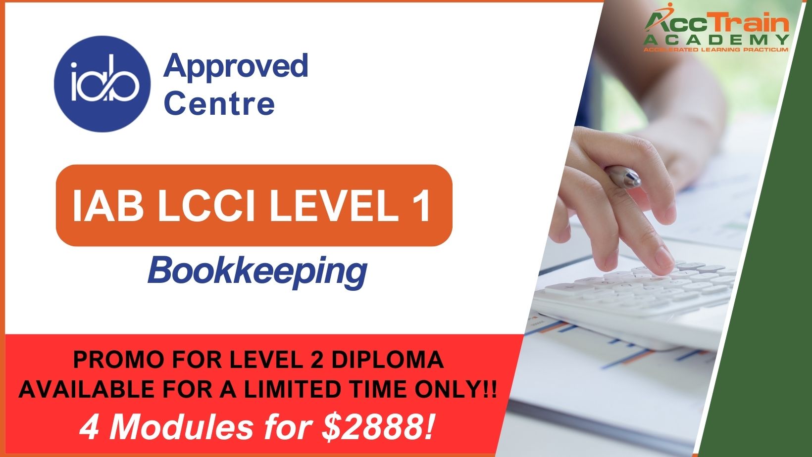 Preparatory Course for IAB LCCI Level 1 Certificate in Bookkeeping (VRQ)